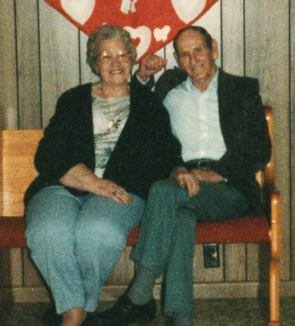 Bertha and Clavis Murley, 65th wedding aniversary, January 8, 2001.  Clavis passed away the next June.