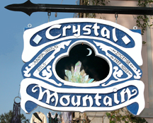Crystal Mountain sign at the Texas Renaissance Festival