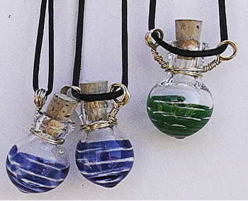 Hand crafted glass aromanecklaces