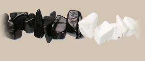 Black Onyx and White Howlite gemstone chips