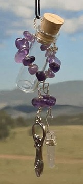 Amethyst stonewrap aromanecklace