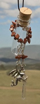 Goldstone stonewrap aromanecklace