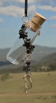 Hematite Stars stonewrap aromanecklace