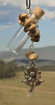 Picture Jasper stonewrap aromanecklace