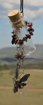 Red Tiger Eye stonewrap aromanecklace