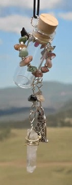 Mixed Tourmaline stonewrap aromanecklace